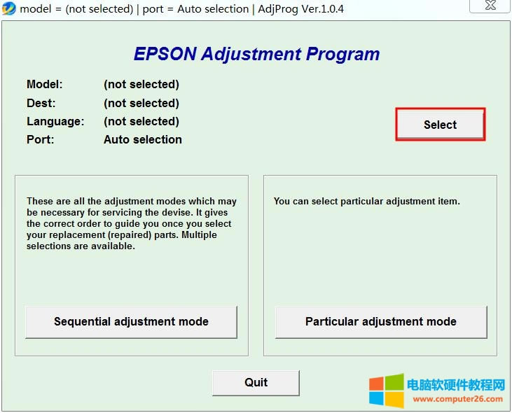 epson adjustment program x̖