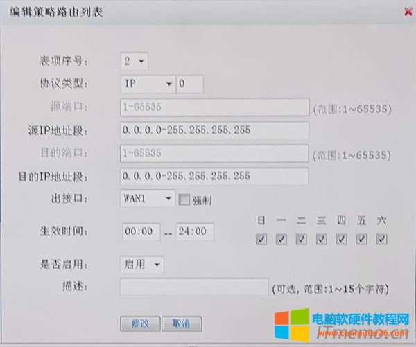 һl·ɣxf(xi)h͞ipԴIPַΌȾWWΣ192.168.1.2~192.168.2.254䌍@0.0.0.0~255.255.255.255ҲǿԵģֻǲ֔Ŀĵַ0.0.0.0-255.255.255.255ӿWAN1ǷxãúúcӼɡ