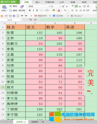 WPS如何使用條件格式挑選數(shù)據(jù)