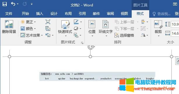 Word 2016 圖片刪除背景后