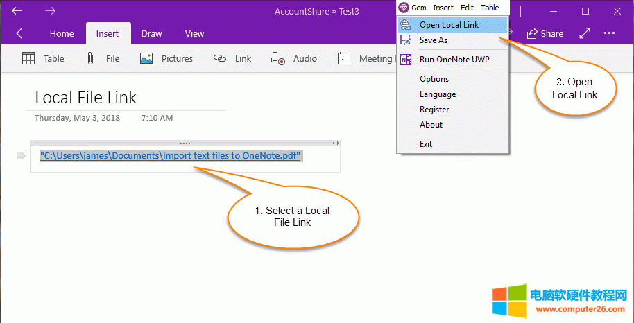 䌚ˆ Gem Menu for OneNote UWP ṩ“_朽”ĹܡÁ_ OneNote UWP ﱾ朽ӡ