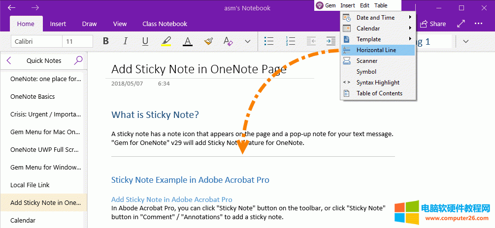 ʹ䌚ˆ Gem Menu for OneNote UWP o OneNote UWP gָ