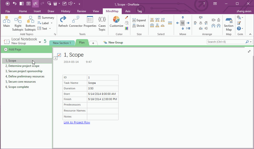  OneNote һI(chung)օ^(q)˼S(do)D