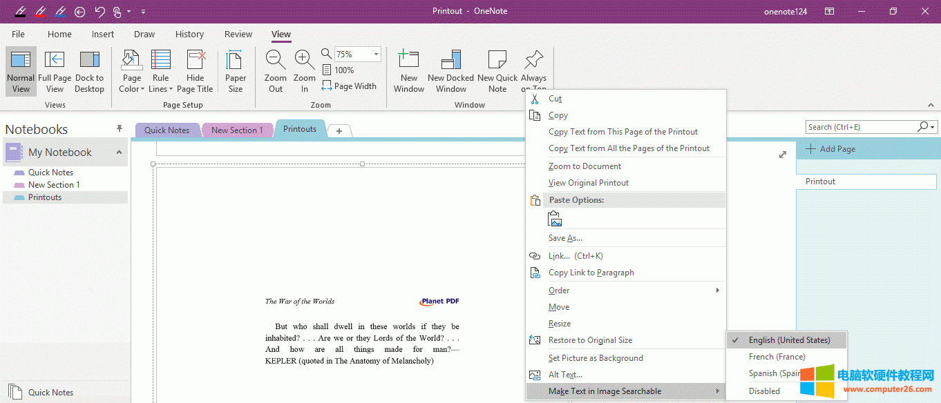 OneNote DƬַR(sh)e OCR