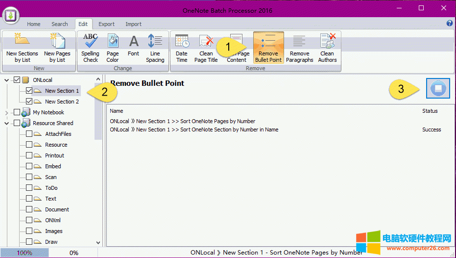 OneNote Batch Ƴ(xing)ĿAc(din)