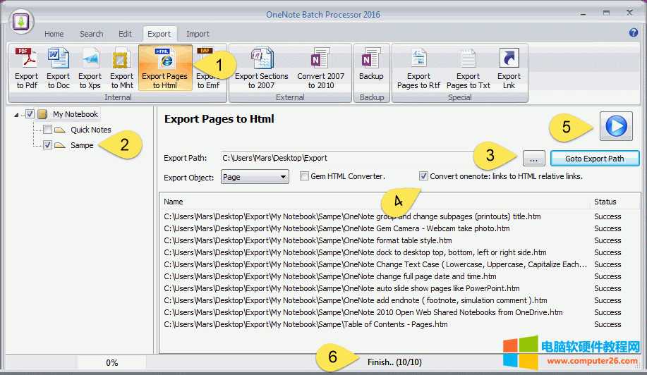 (do) OneNote (y) HTML ļ