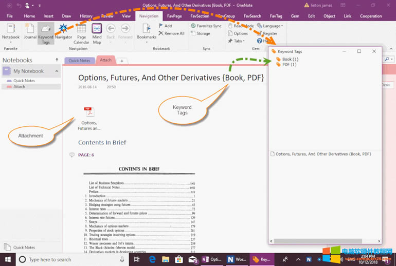 OneNote: OneNote Gem – Favorites 里使用的的關(guān)鍵字標簽