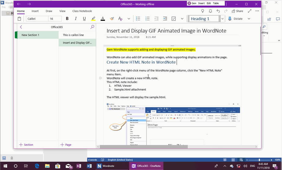 ʹ Gem Menu for OneNote UWP 鹦ܣ OneNote ă(ni)ݵ WordNote 