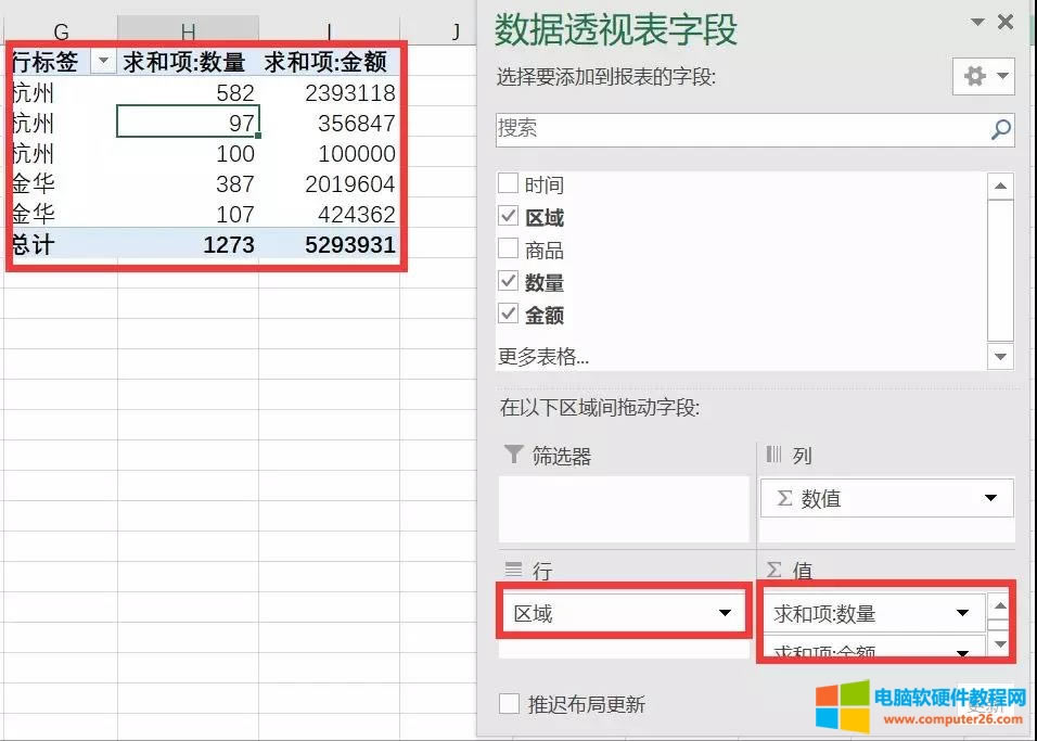Excel快速去除數(shù)據(jù)透視表中兩個相同的項目匯總 Excel快速去除數(shù)據(jù)透視表中兩個相同的項目匯總