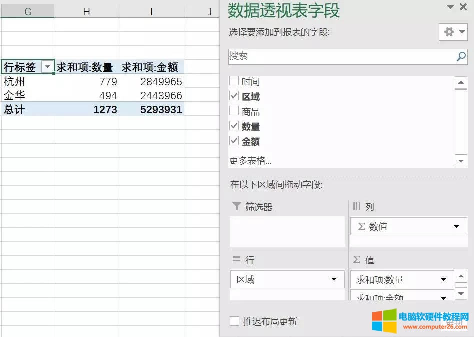 Excel快速去除數(shù)據(jù)透視表中兩個相同的項目匯總 Excel快速去除數(shù)據(jù)透視表中兩個相同的項目匯總