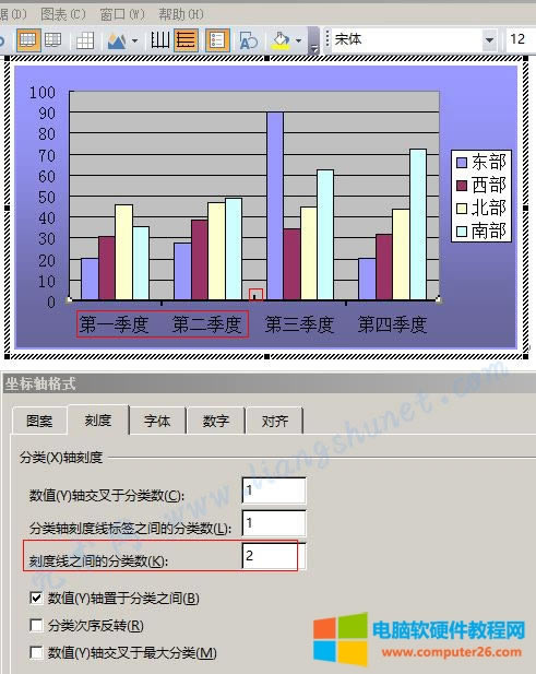 Word 2016 刻度線之間的分類數(shù)