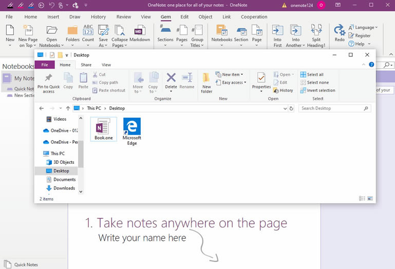 通過數(shù)字筆記珍寶來打開一個 Windows 的文件夾成為一個 OneNote 筆記本。
