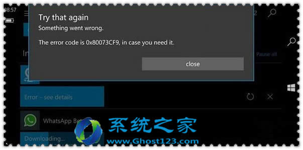 ֙C(j)Win10ϵy(tng)(yng)e`0x80073cf9ôkѽ
