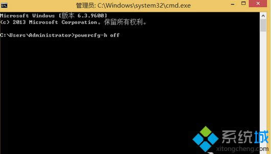 運(yùn)行“powercfg -h off ” 運(yùn)行“powercfg -h off ”