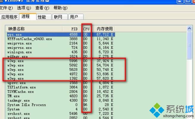 XP系統(tǒng)w3wp.exe進程占用CPU內存過大怎么辦 XP系統(tǒng)w3wp.exe進程占用CPU內存過大怎么辦